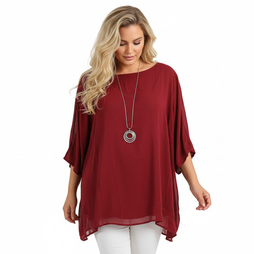 Sheego bluse tunika chiffon - sheego,