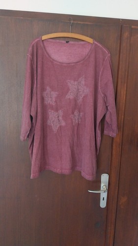 Blusenshirt weinrot sterne - weinrot,,