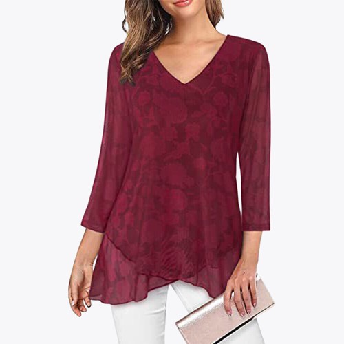 2026 damen mesh tunika - mesh, t-shirt
