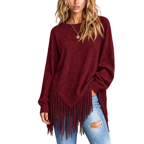 Damen faux seide langarmshirt - damen, faux-seide