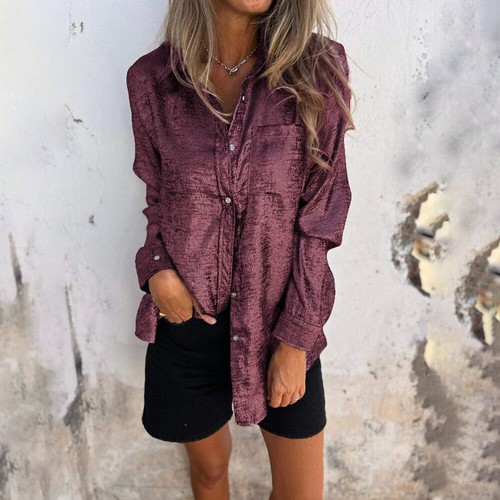 Damen tunika glänzend bluse - tunika,