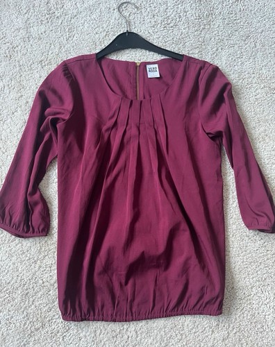 Bluse mit raffung weinrot - raffung,