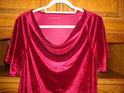 Damen shirt pannesamt xxl - damen,