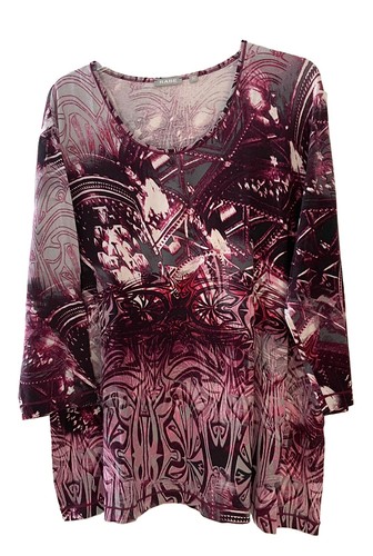 Rabe shirt tunika - shirt, weinrot